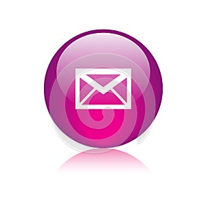 Mail icon web button round