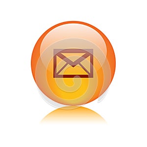 Mail icon web button round