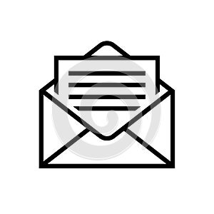 Mail icons Letter in envelope Mail delivery symbol