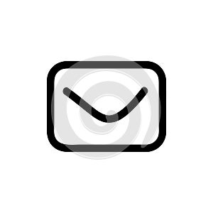 Mail inbox app Vector Icon, Outline style, isolated on white Background.