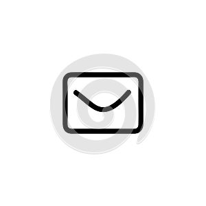 Mail inbox app Vector Icon, Outline style, isolated on white Background.