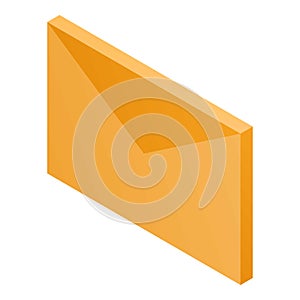 Mail letter icon, isometric style