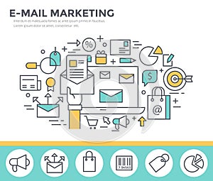 Mail marketing concept illustration.