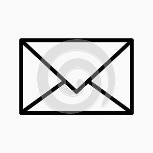 Mail message icon vector. envelope symbol for user interface elements