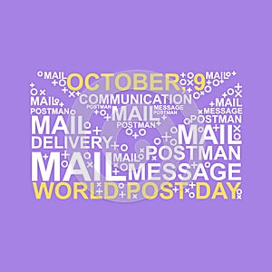 Mail and message typography design illustration.