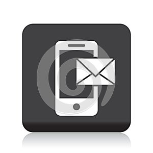 Mail on mobile icon