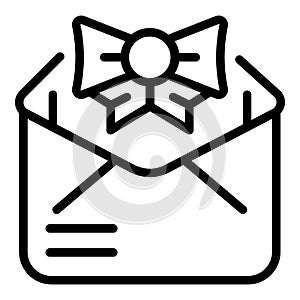 Mail offer icon outline vector. Online order