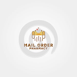 Mail Order Pharmacy Logo vector logo design template