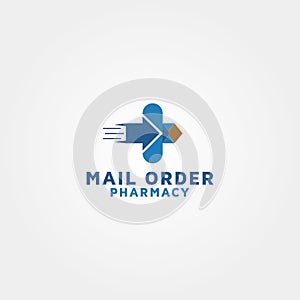 Mail Order Pharmacy Logo vector logo design template Idea and inspiration