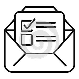 Mail polling booth icon outline vector. People vote