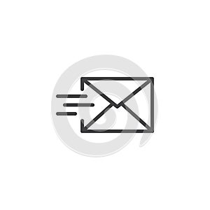 Mail send line icon