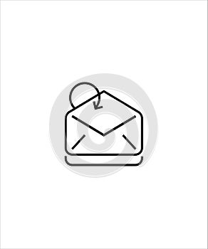 Mail send line icon,vector best line design icon,vector best illustration design icon. photo