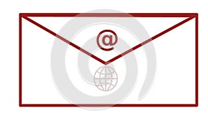 Mail simbol for electronic communication