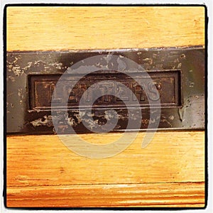 Mail Slot In Old Wood Door