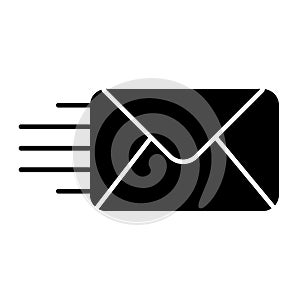 Mail solid icon. Envelope illustration isolated on white. Email glyph style design, designed for web and app. Eps 10.