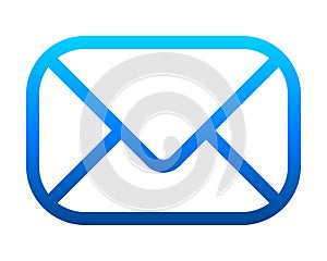 Pošta ikona modrý stoupání nastínit zaoblený rohy vektor 
