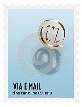 mail symbol stamp