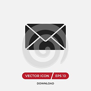 Mail vector icon, envelope symbol in modern design style for web site and mobile app