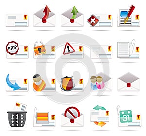 Mail Vector and Letter icons