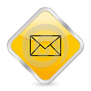 Mail yellow square icon