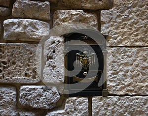 Mailbox in English style. Mdina. Valletta. Malta.