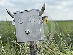 Mailbox at a farm around Hitzum