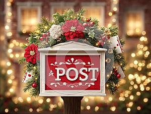 mailbox full of Christmas mail