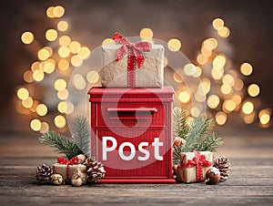 mailbox full of Christmas post