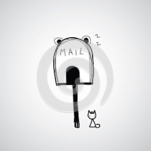 Mailbox icon cartoon