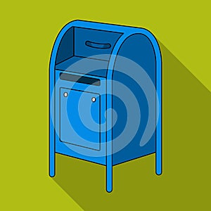 Mailbox.Mail and postman single icon in flat style vector symbol stock illustration web.