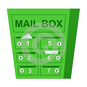 Mailbox - modern flat design style single isolated image