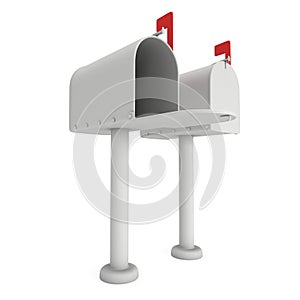 Mailbox with open door 3d