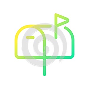 Mailbox pixel perfect gradient linear ui icon