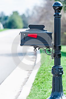 Mailbox in urban area on a sunny day