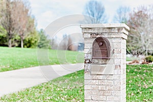 Mailbox in urban area on a sunny day