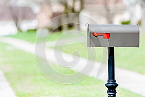 Mailbox in urban area on a sunny day