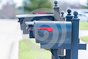 Mailbox in urban area on a sunny day