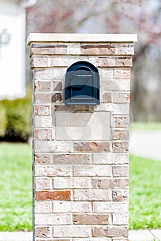 Mailbox in urban area on a sunny day