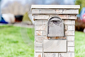 Mailbox in urban area on a sunny day