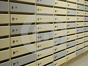 Mailboxes in the apartment