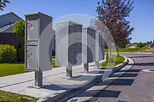 Mailboxes in apartment complex in Utah