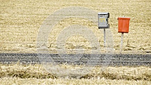 Mailboxes on a country road