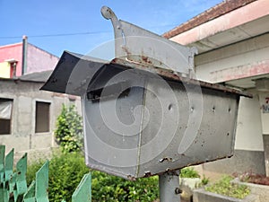 mailboxes located in front of the house which are generally no longer in use