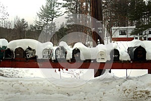 Mailboxes in the snow