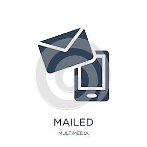 mailed icon in trendy design style. mailed icon isolated on white background. mailed vector icon simple and modern flat symbol for
