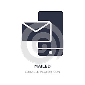 mailed icon on white background. Simple element illustration from Multimedia concept