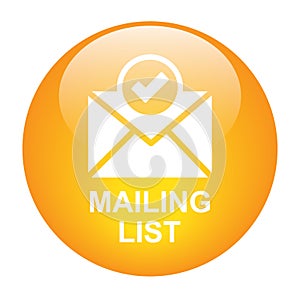 Mailing list icon web button
