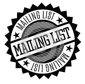 Mailing list rubber stamp