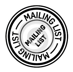 Mailing list rubber stamp