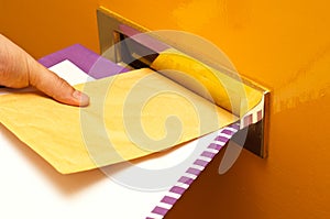 Mailman delivering mail